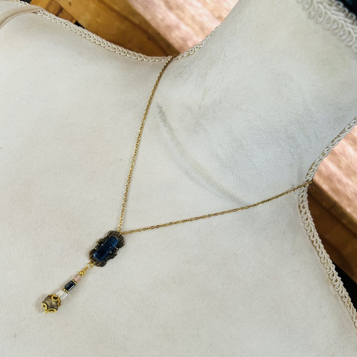 Handmade Handcrafted elegant repurpose vintage dangle necklace Size ONE SIZE - 1 Thumbnail