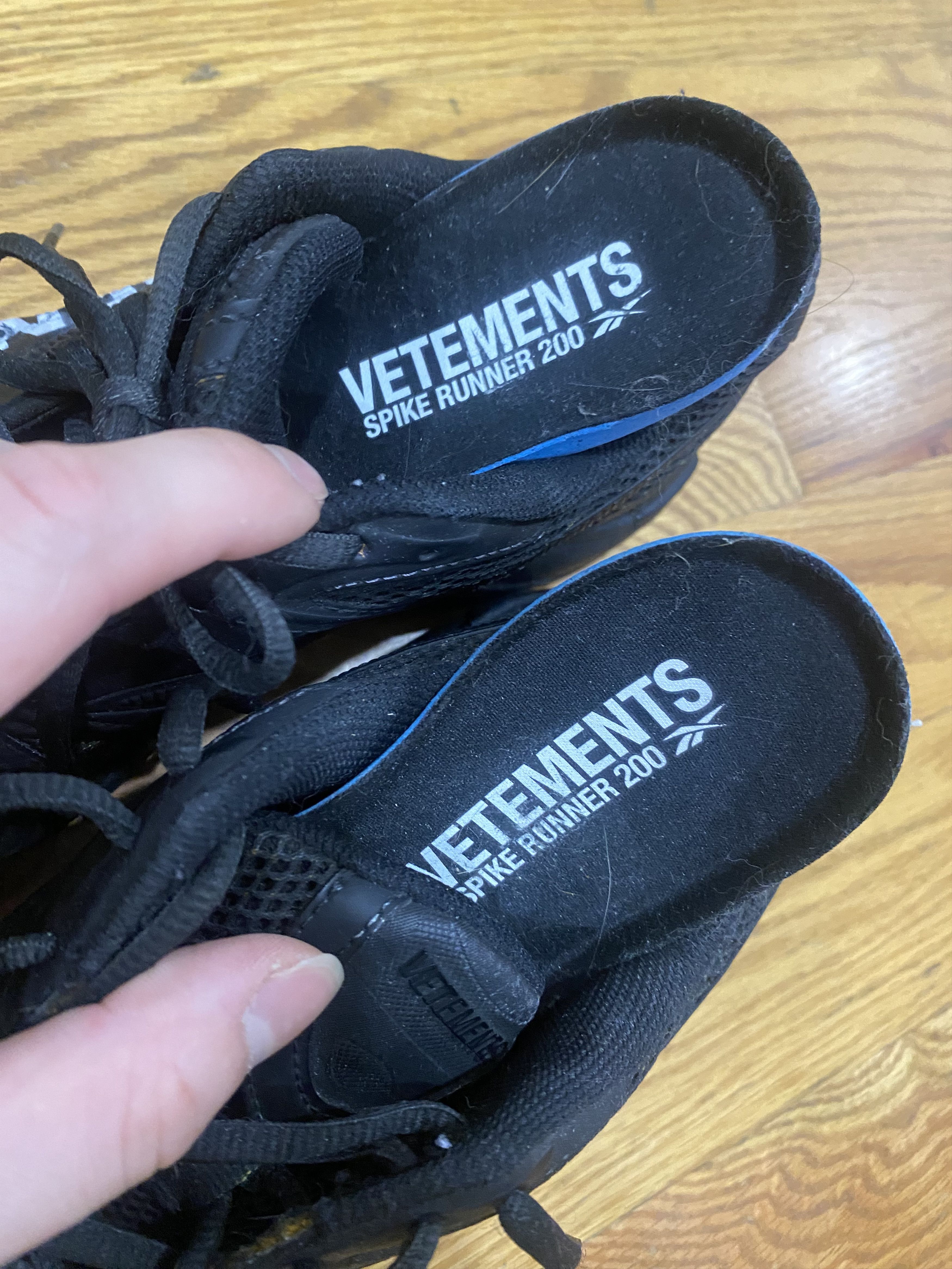 Vetements Vetements ‘Artisanal’ Black Scratch-Off Reebok Spike Runner Size US 8.5 / EU 41-42 - 4 Thumbnail