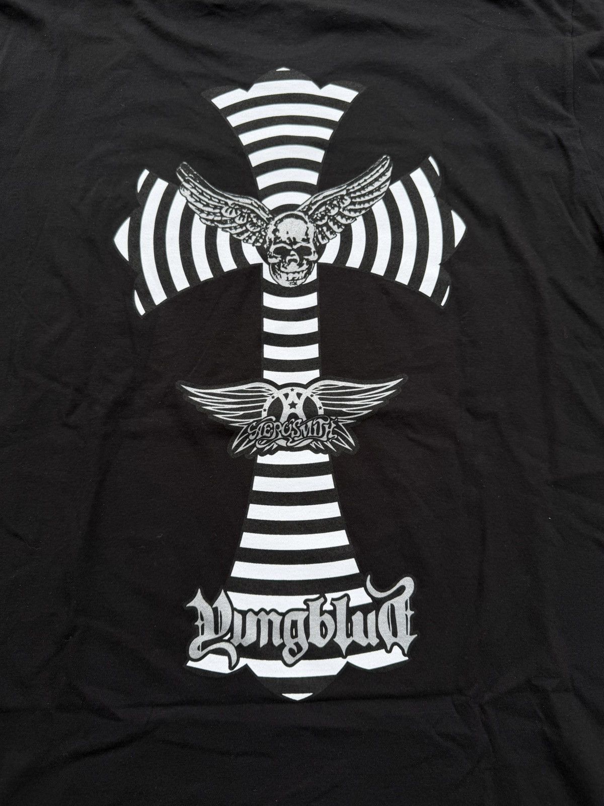 Chrome Hearts Chrome Hearts x Aerosmith x Yungblud Cross Graphic Tee Large Size US L / EU 52-54 / 3 - 3 Thumbnail
