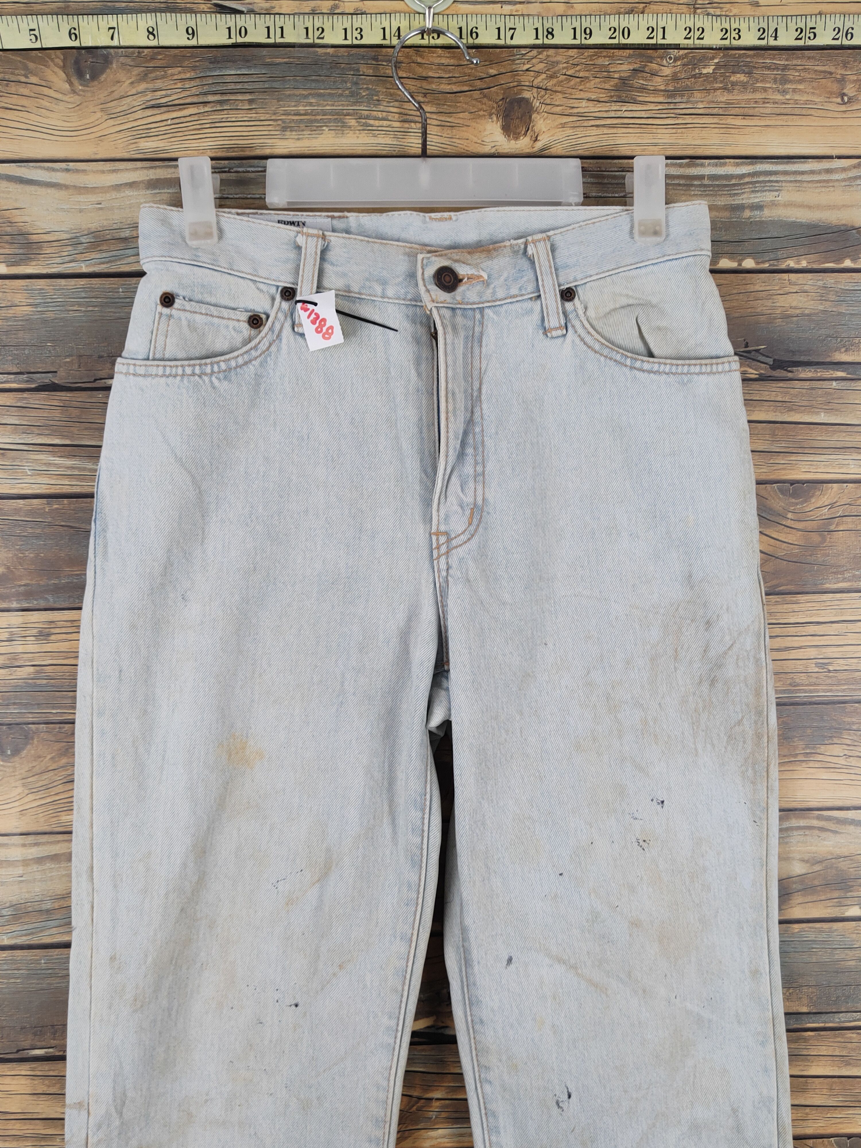 Edwin Edwin Light Blue Distressed Ripped Jeans #W1388 Size US 29 - 2 Thumbnail