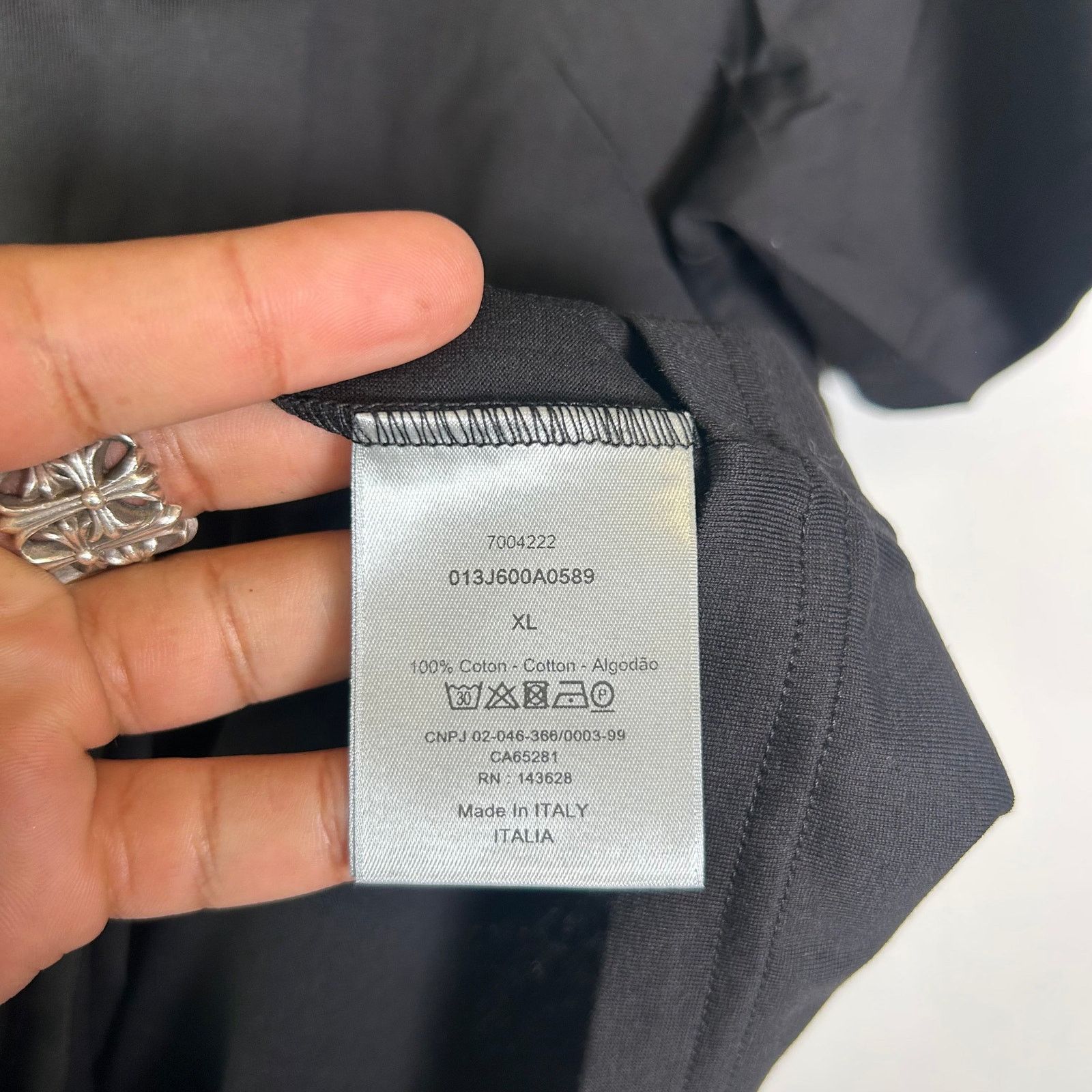 Dior Dior Black CD Icon Logo T-Shirt Size US XL / EU 56 / 4 - 4 Thumbnail