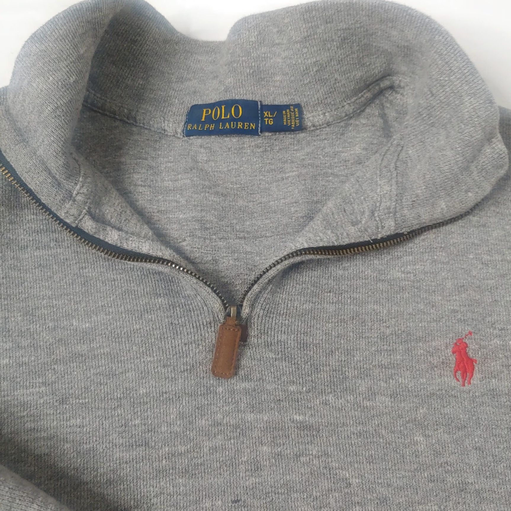 Polo Ralph Lauren Polo Ralph Lauren Shirt Men XL Long Sleeve Gray Ribbed Knit Red Pony 1/4 Zip Size US XL / EU 56 / 4 - 3 Thumbnail