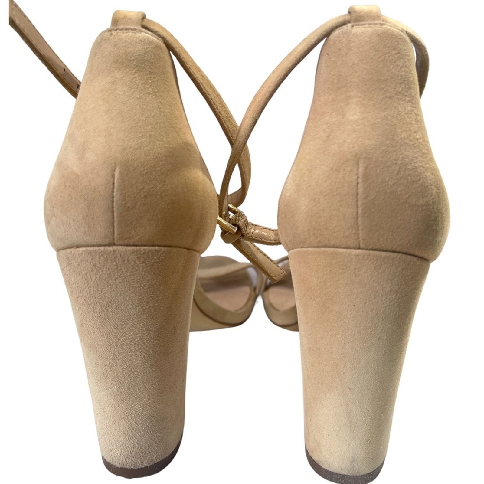 Aldo ALDO Women's Jerecly Beige Suede Block Heel Sandals Sz 9 Size US 9 / IT 39 - 5 Thumbnail