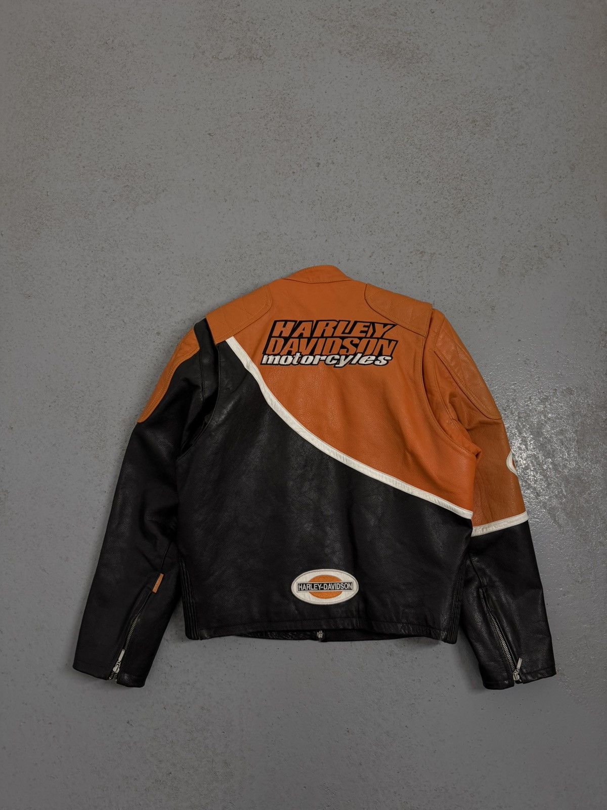 Harley Davidson Vintage Harley-Davidson Embroidered Logo Leather Jacket Size US S / EU 44-46 / 1 - 2 Thumbnail