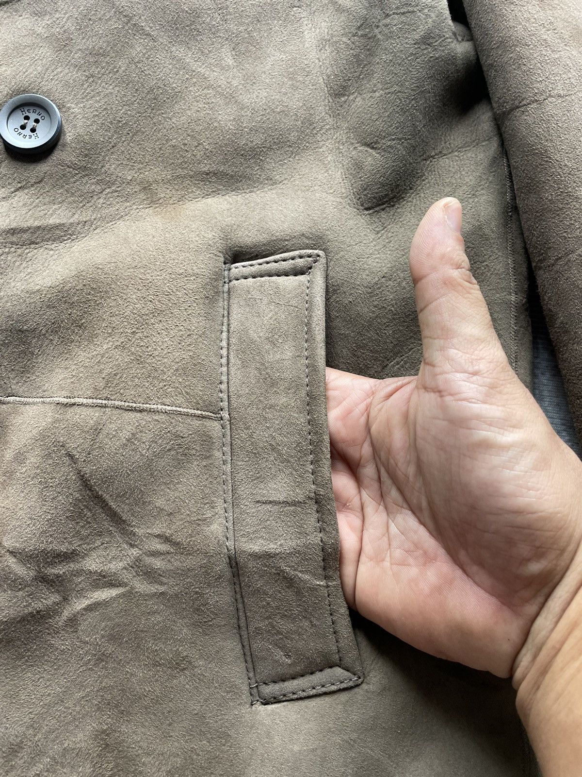 Herno Herno Shearling Leather Double Breasted Coat Size US S / EU 44-46 / 1 - 10 Thumbnail