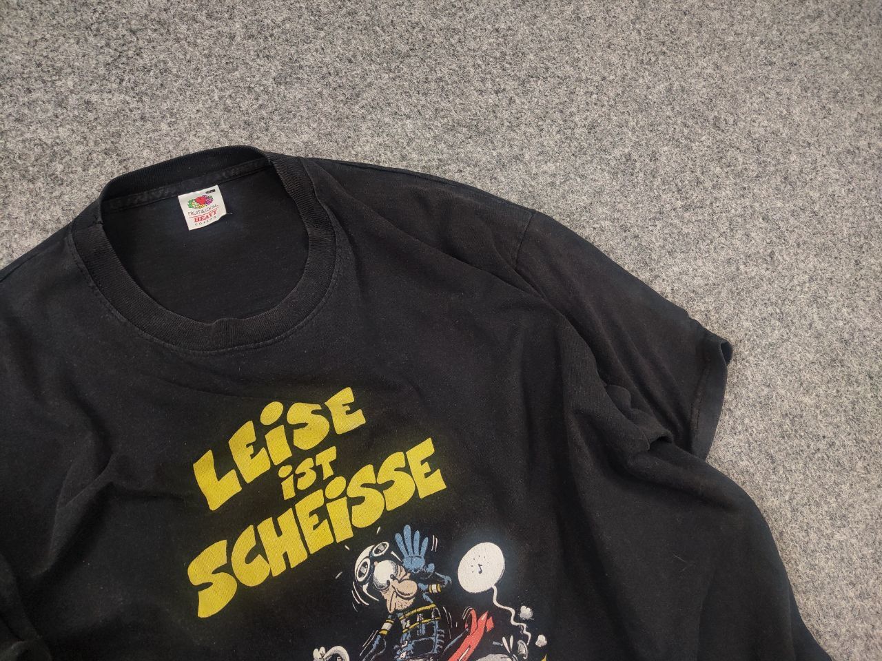 Vintage Vintage 90's Moto Mania Leise ist scheisse Graphic T Shirt Size US L / EU 52-54 / 3 - 4 Thumbnail