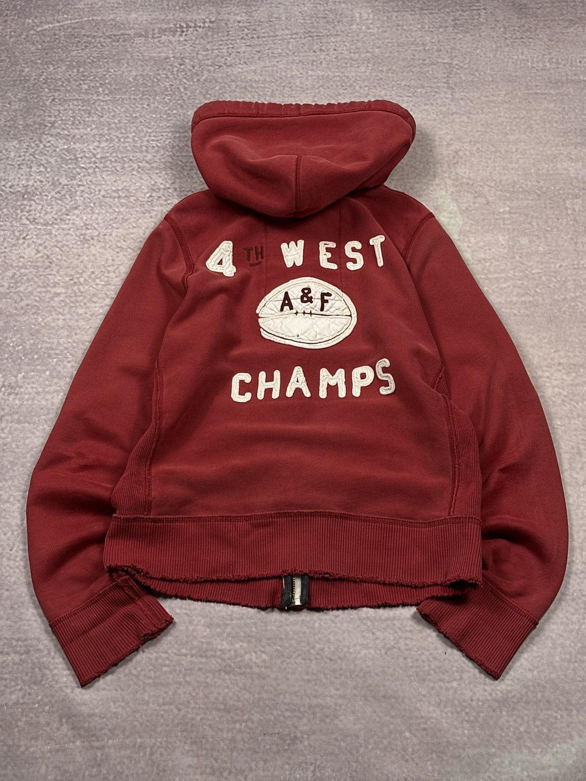 Archive IfSixWasNine Style Abercrombie Trashed Zip Hoodie