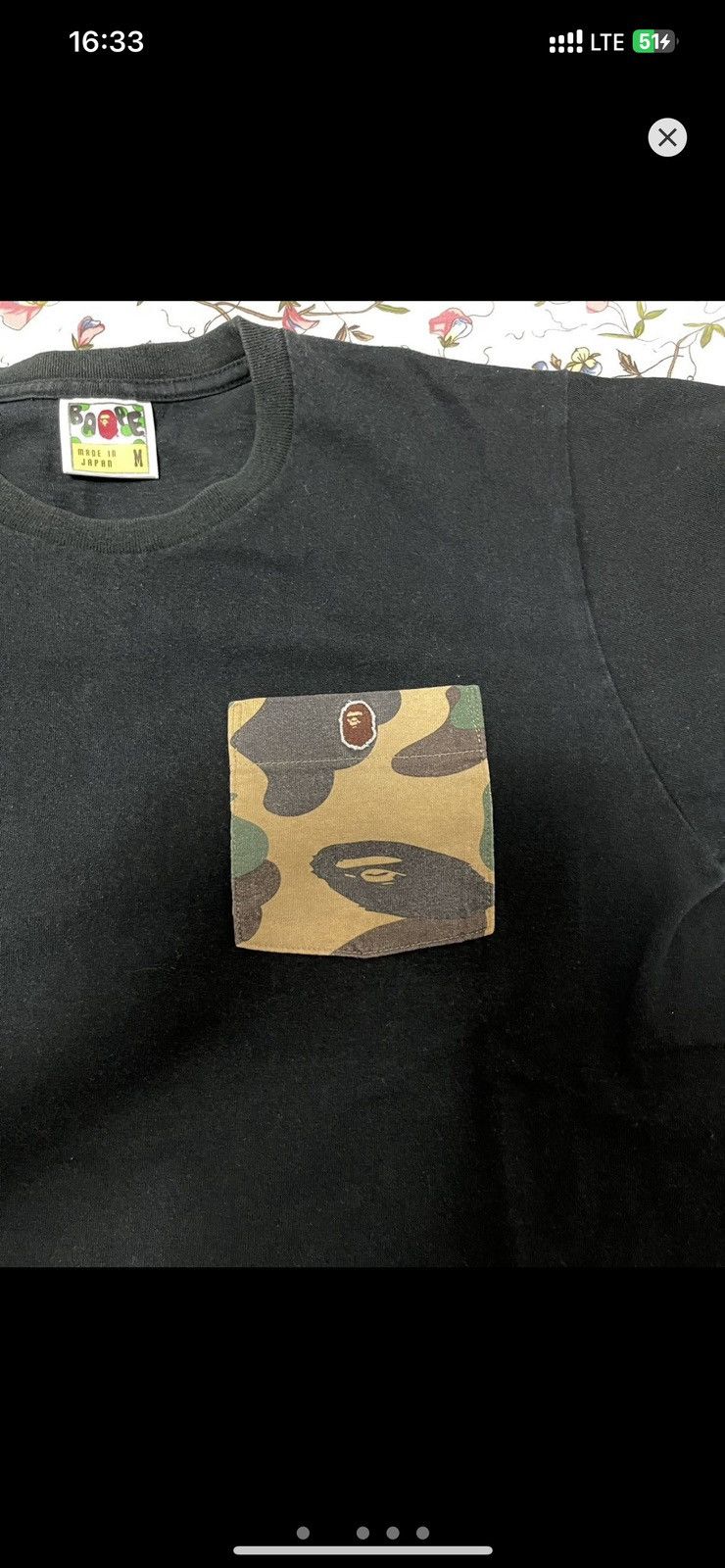 Bape Bape One Point Ape Head Logo Green Camo Pocket Tee Size US M / EU 48-50 / 2 - 2 Thumbnail