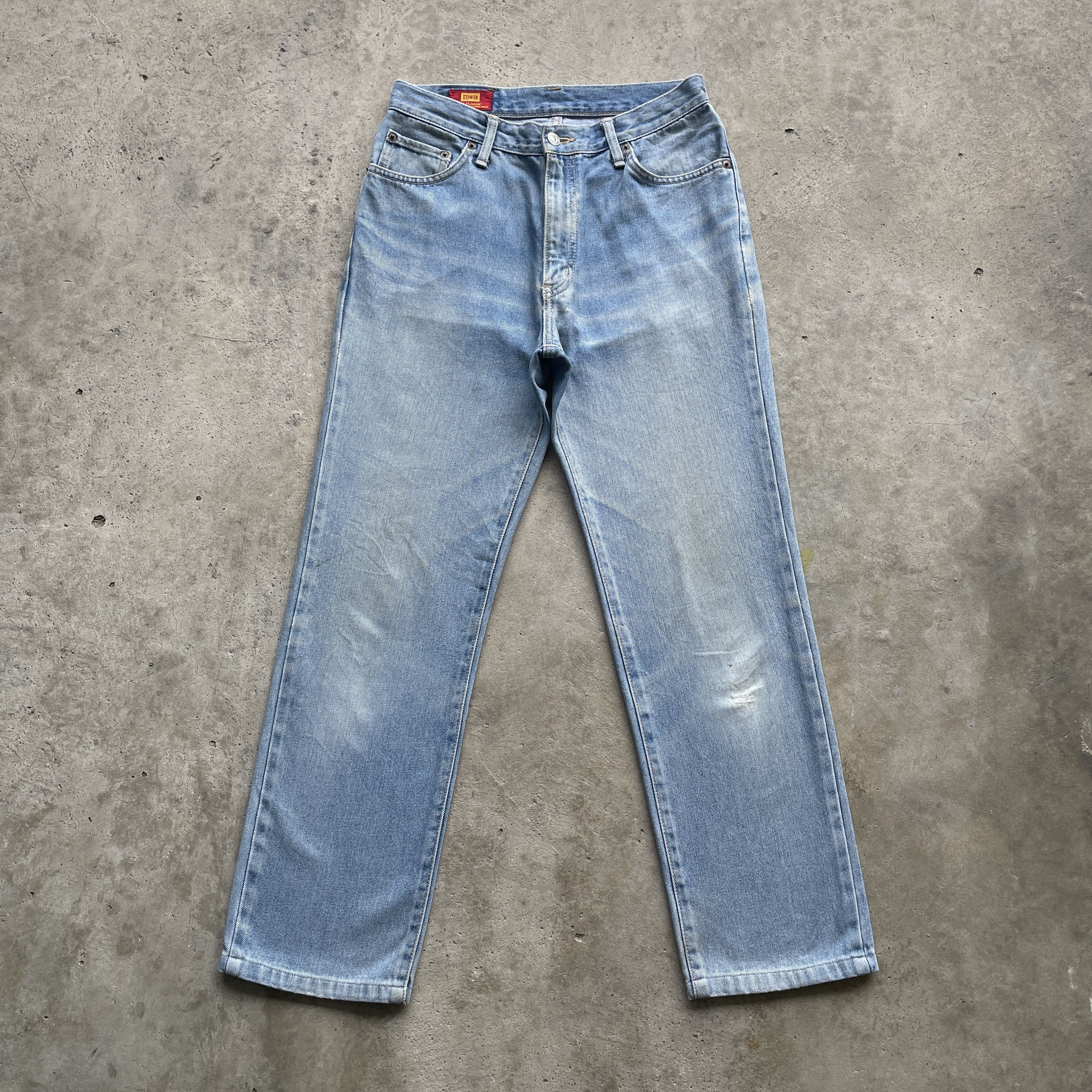 Edwin × Faded Glory × Vintage VINTAGE EDWIN US CLASSIC JEANS WASH FADED DENIM PANTS W29 Size US 29 - 2 Thumbnail