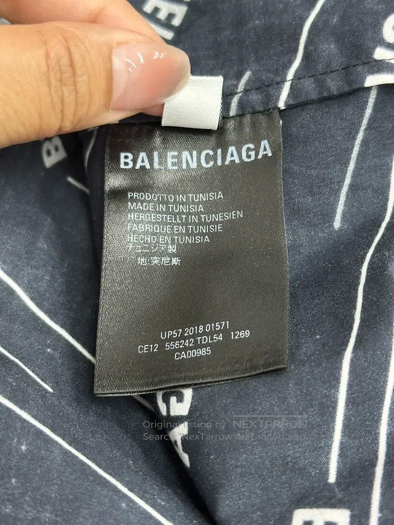 Balenciaga Balenciaga Short-sleeved shirt with full logo letters Size XS / US 0-2 / IT 36-38 - 7 Thumbnail