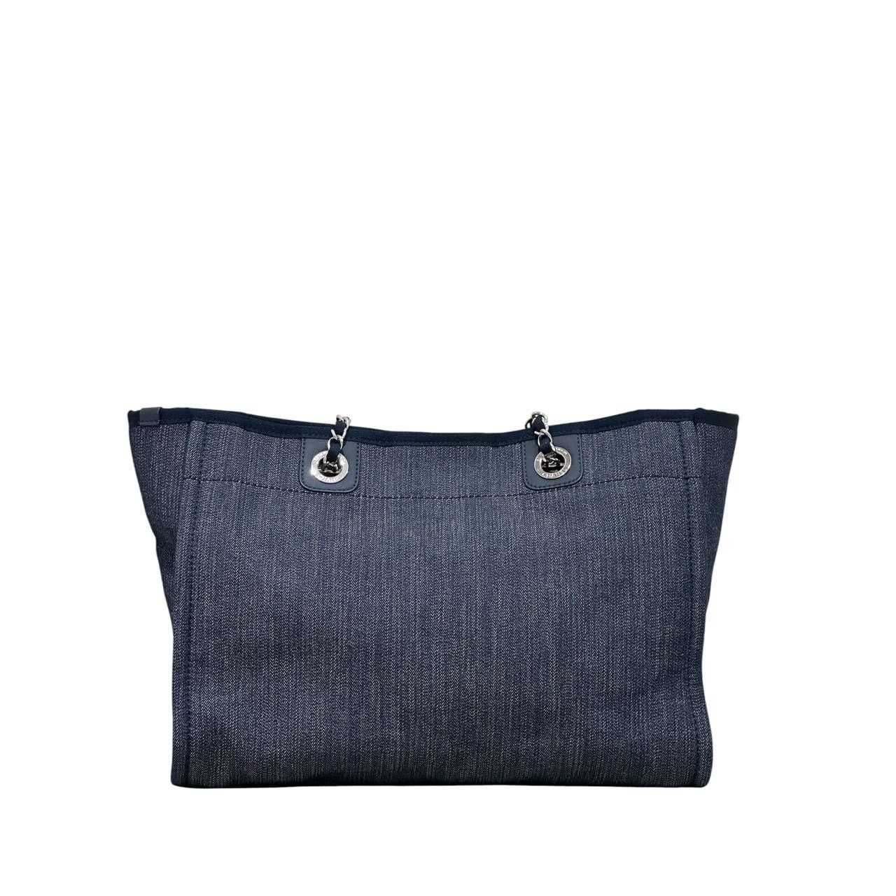 Chanel Chanel Deauville Large Denim Canvas Tote Bag Size ONE SIZE - 2 Thumbnail