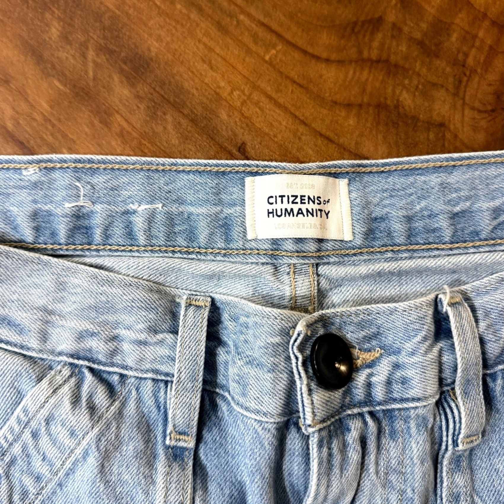 Citizens Of Humanity Citizens of Humanity Wide Leg Jeans Womens 27 AYLA Cloud nine Denim Light X23 Size 27" / US 4 / IT 40 - 4 Thumbnail
