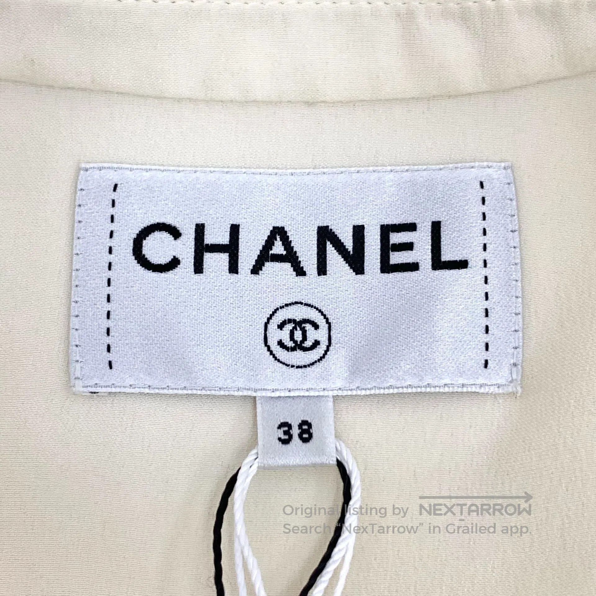 Chanel Chanel Beige ruffle design Peter Pan collar long-sleeved s Size XS / US 0-2 / IT 36-38 - 5 Thumbnail