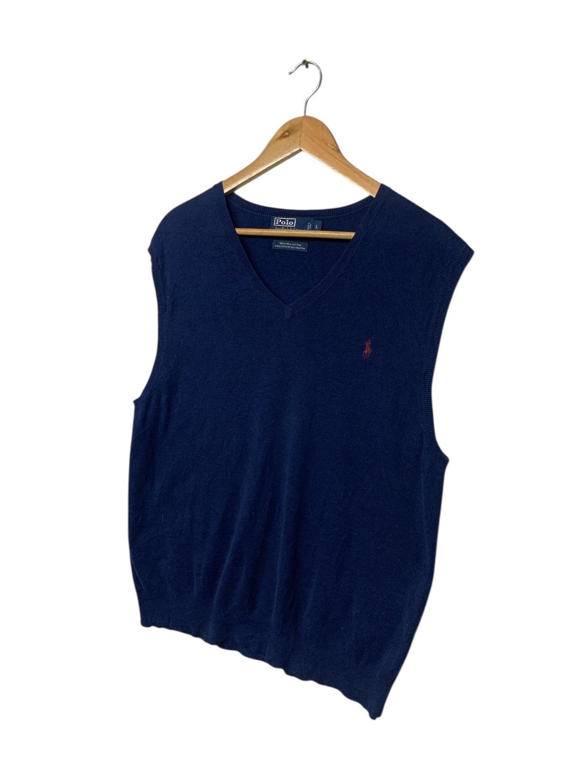 Polo Ralph Lauren Vintage 90's Polo Ralph Lauren Small Logo Sleveless Knitwear Size US L / EU 52-54 / 3 - 2 Thumbnail