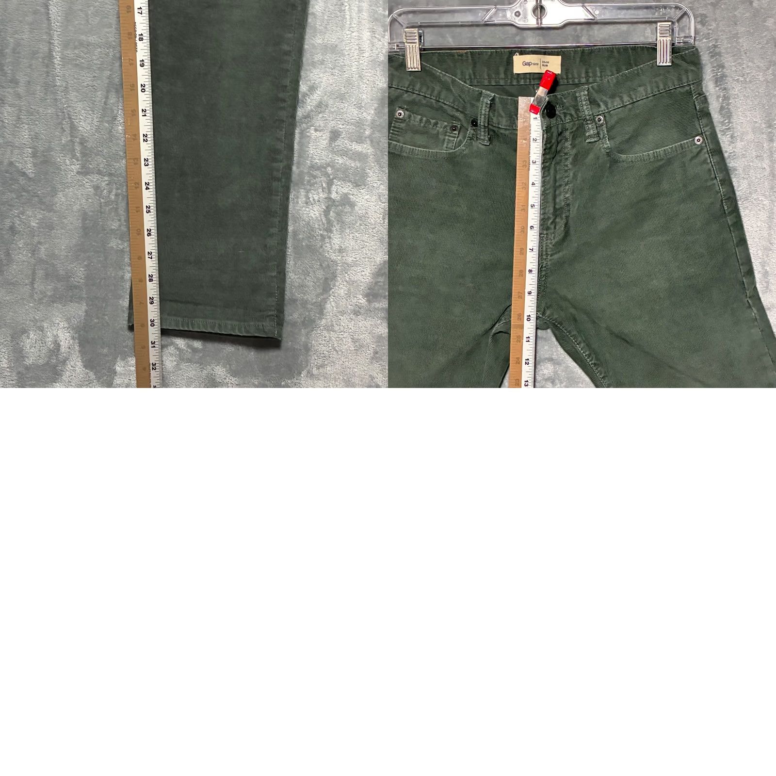 Gap VINTAGE Gap 1969 Slim Fit Corduroy Pants Men Green 28x30 Casual Everyday Size US 28 / EU 44 - 8 Thumbnail