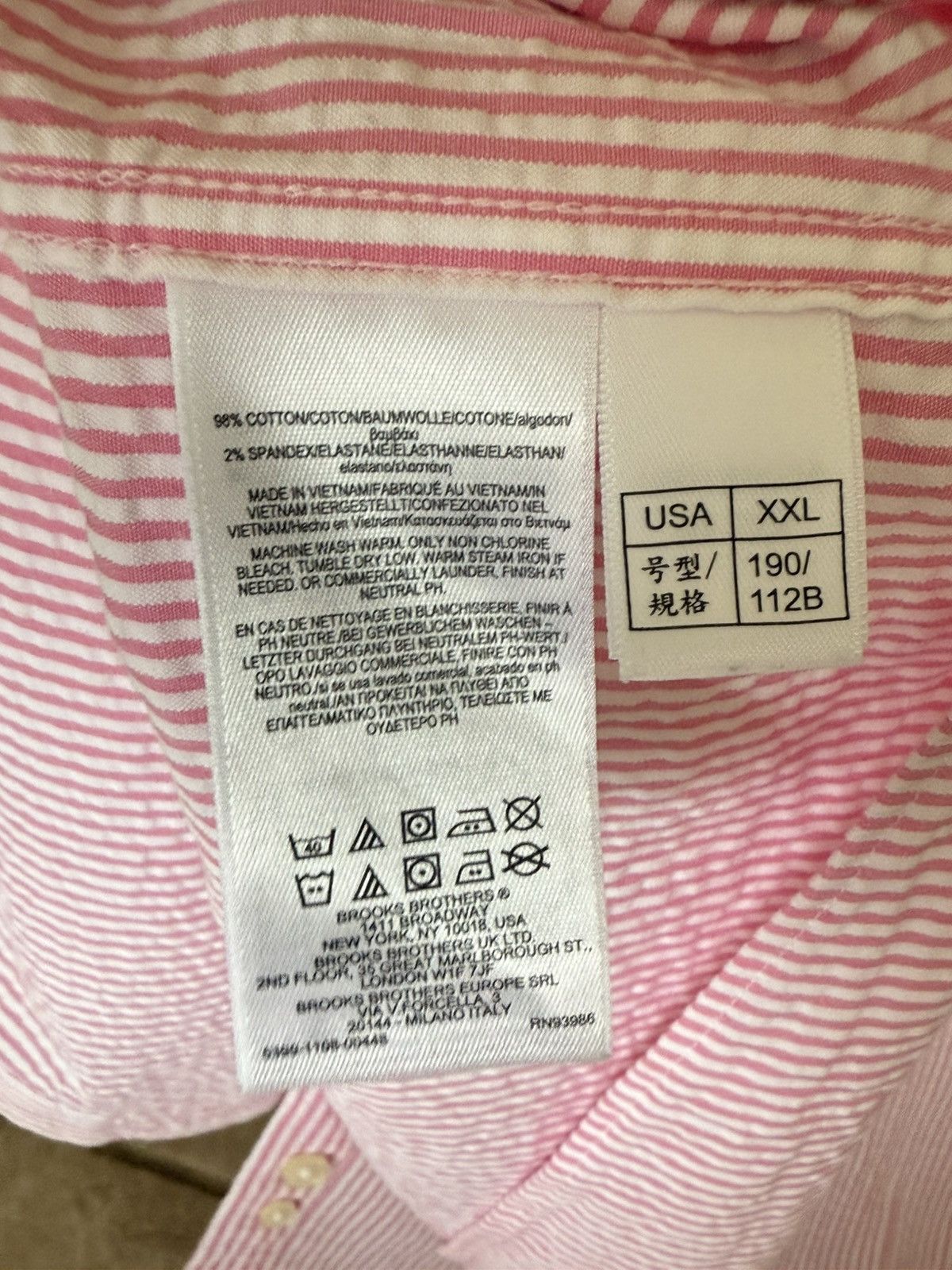 Brooks Brothers Brooks Brothers Pink Casual Button Down Shirt Size US XXL / EU 58 / 5 - 4 Thumbnail