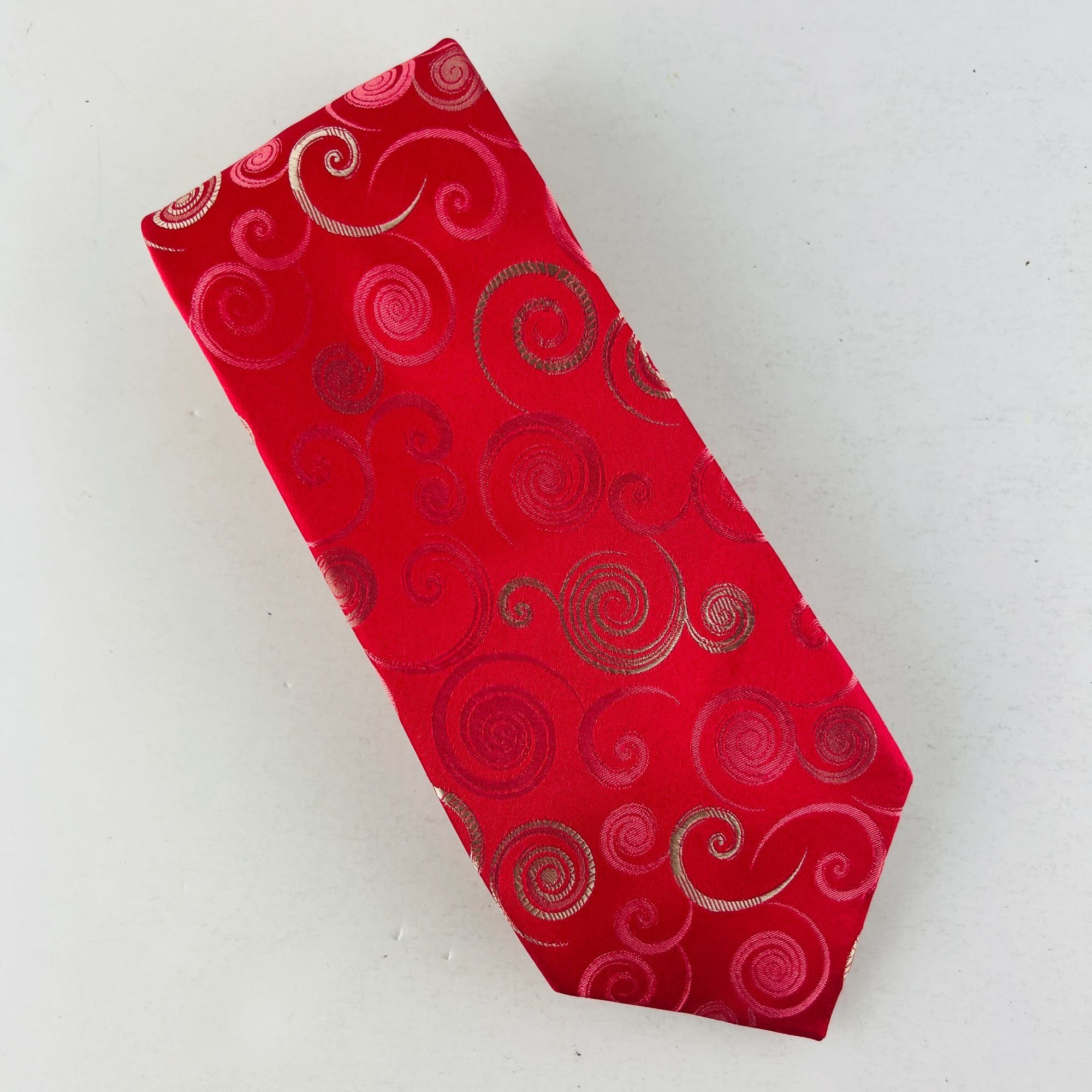 Croft & Barrow Croft & Barrow Swirl Design Necktie Tie 100% Silk Size ONE SIZE - 1 Thumbnail