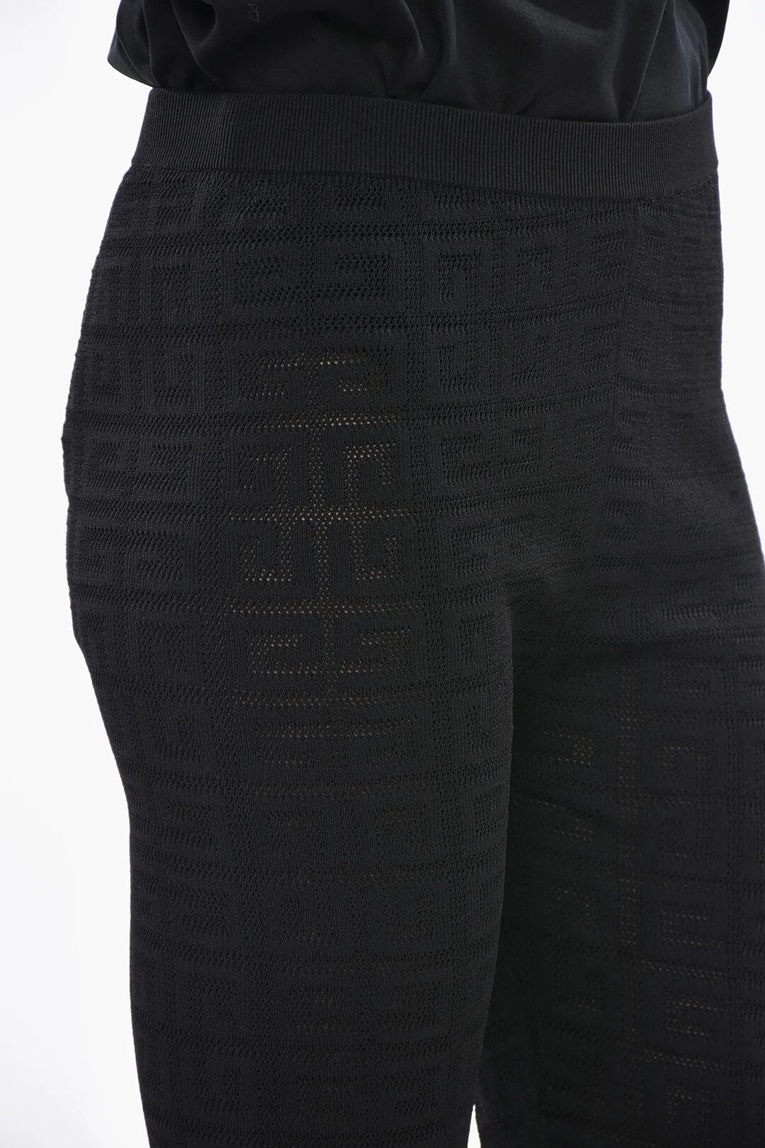 Givenchy og1mm0326 Crochet Fabric Leggings in Black Size 32" / US 10 / IT 46 - 3 Thumbnail