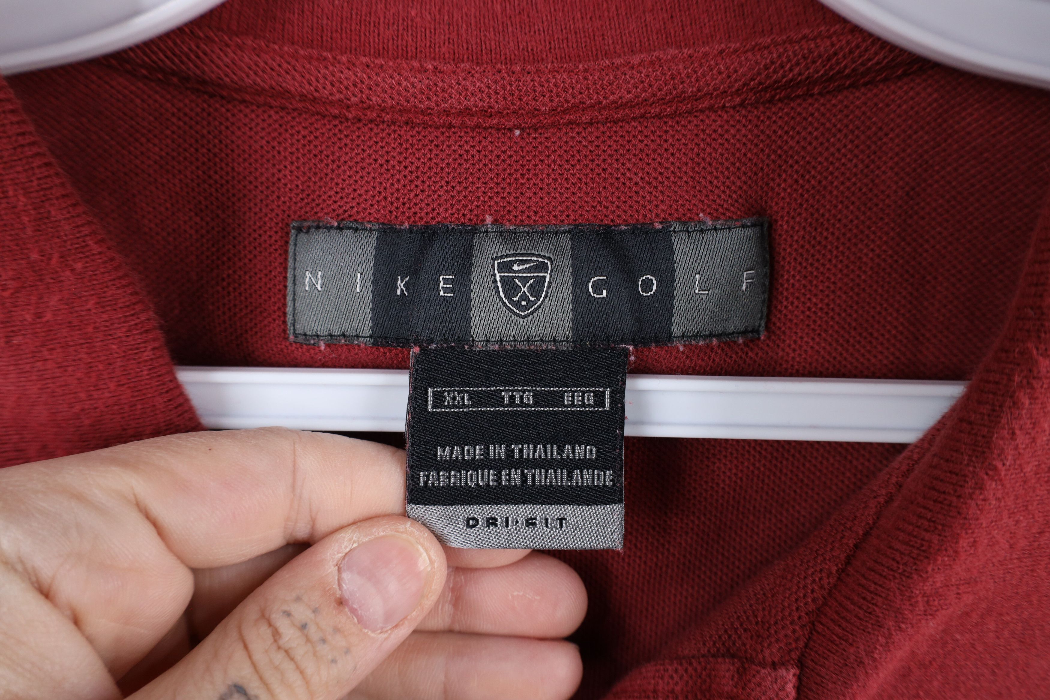 Nike × Vintage Vintage Nike Golf Scott Mini Swoosh Golf Polo Shirt Red Size US XXL / EU 58 / 5 - 9 Thumbnail