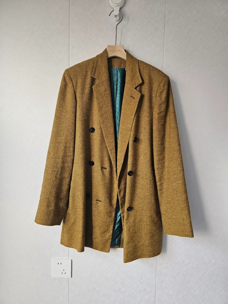 Ann Demeulemeester double-breasted linen wool blend jacket - dmc Size US M / EU 48-50 / 2 - 1 Thumbnail