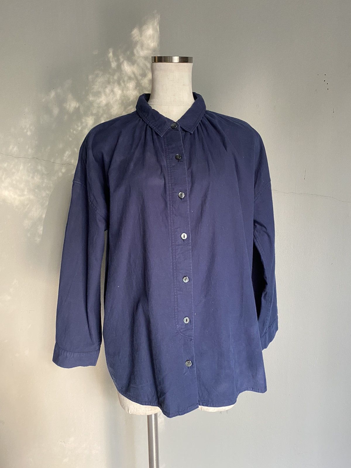 Japanese Brand Sabbatum Dark blue collared shirt Size M / US 6-8 / IT 42-44 - 10 Thumbnail