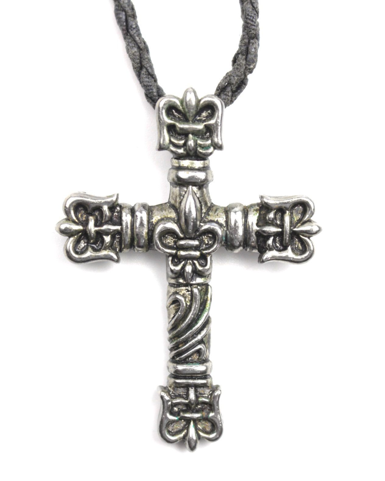 If Six Was Nine 2000S JAPANESE MADE ANTIQUE SILVER ORNATE CROSS NECKLACE Size ONE SIZE - 1 Thumbnail