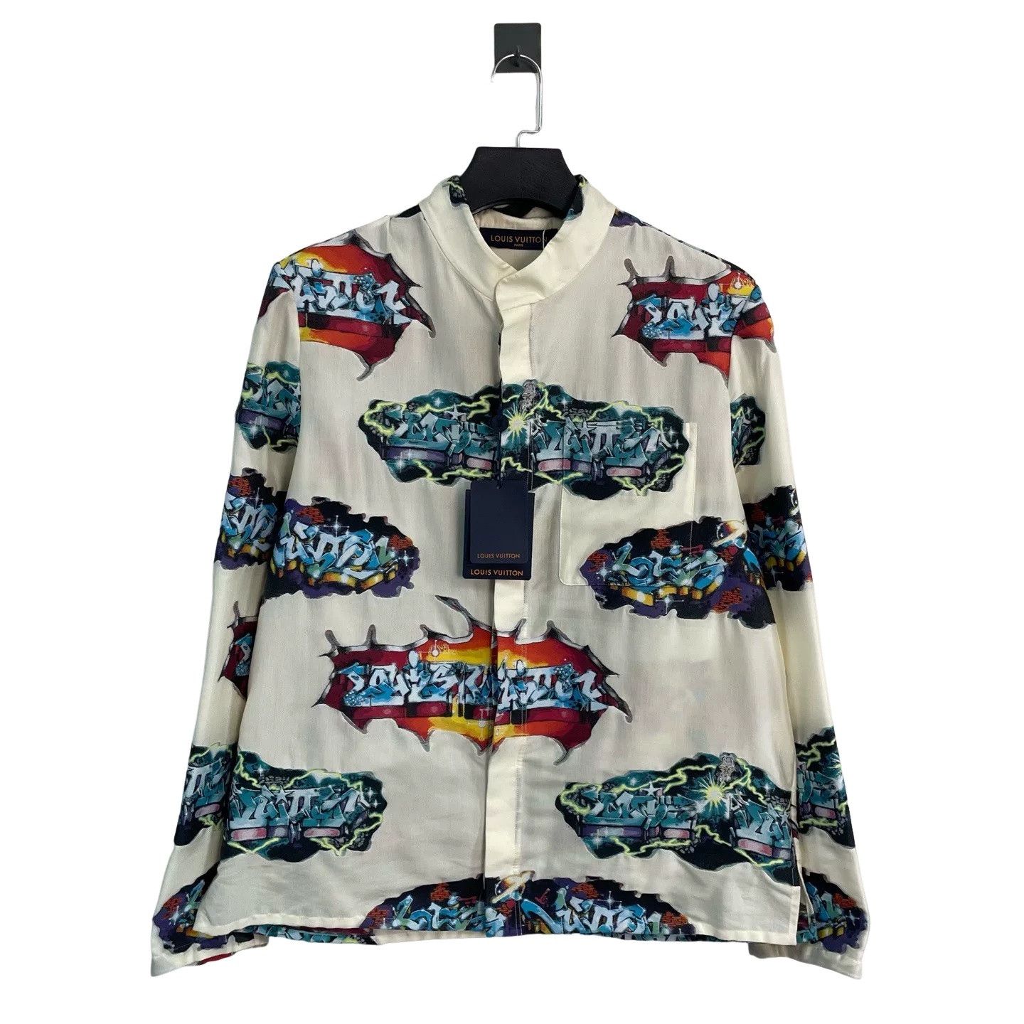 Louis Vuitton Louis Vuitton Graffiti Print Shirt Size M Size US M / EU 48-50 / 2 - 1 Thumbnail