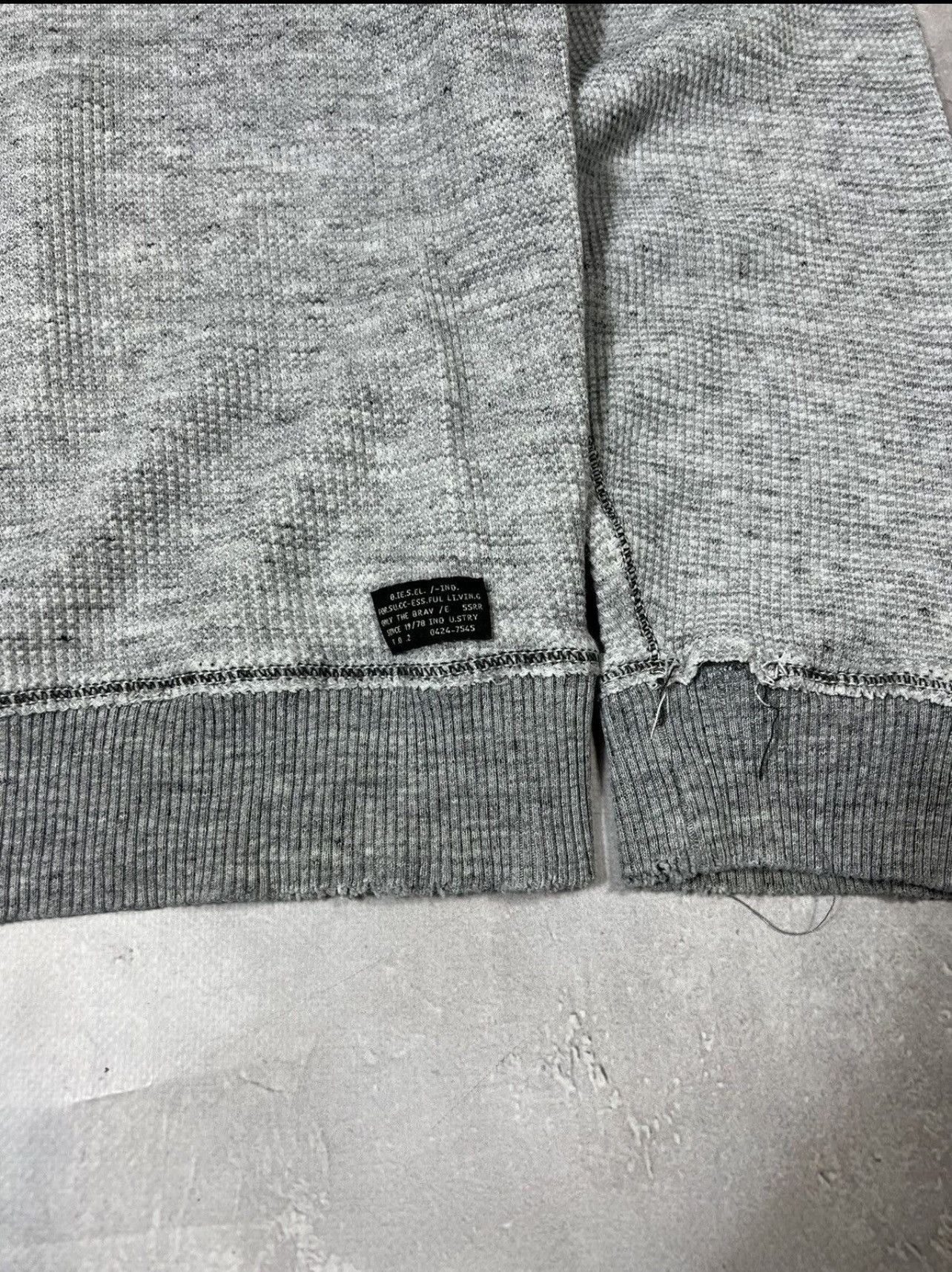 Other Vintage Diesel Distressed Waffle Sweatshirt Size US S / EU 44-46 / 1 - 4 Thumbnail