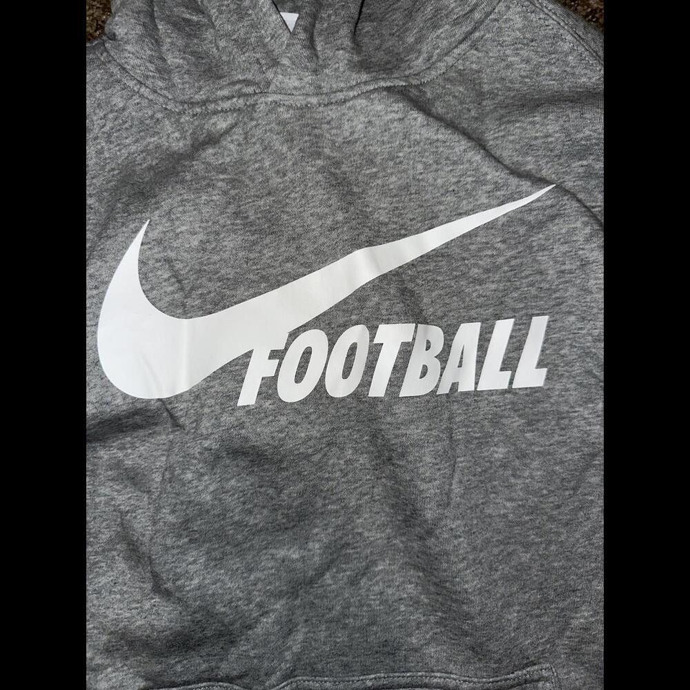 Nike Big Kids (Boy’s) Football Club Fleece Pullover Grey Hoodie Sweatshirt