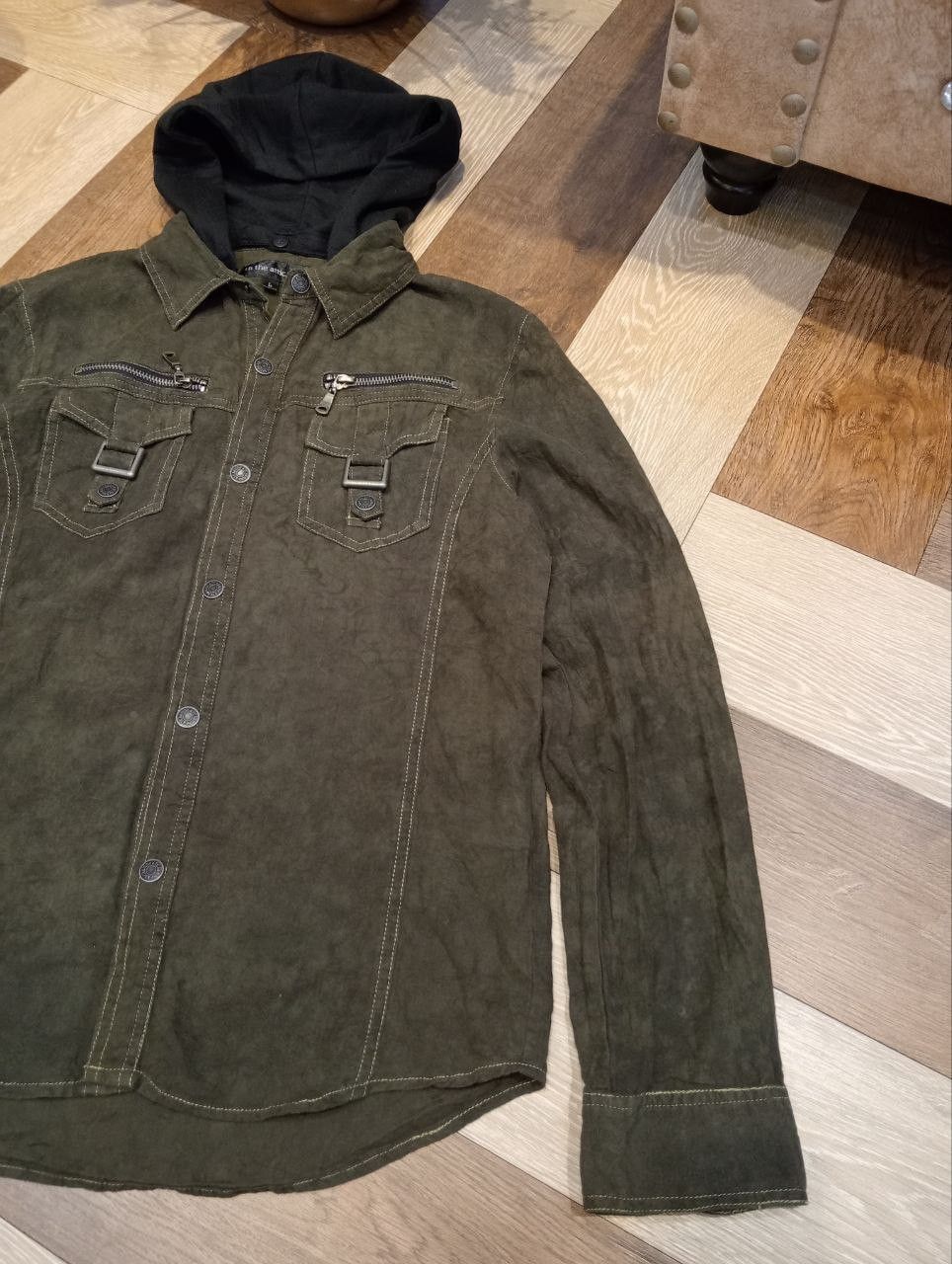 In The Attic IN THE ATTIC HOMME JAPAN 2 WAY BUTTON SHIRT Size US L / EU 52-54 / 3 - 3 Thumbnail