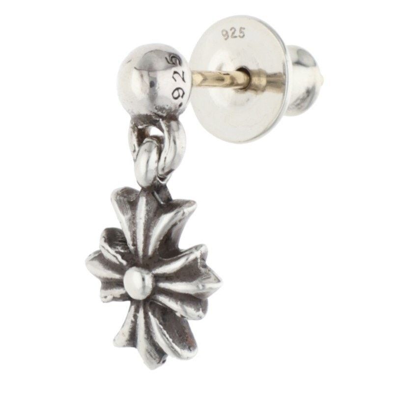 Chrome Hearts Chrome Hearts Tiny ECH Plus Drop Silver Earring Size ONE SIZE - 1 Thumbnail