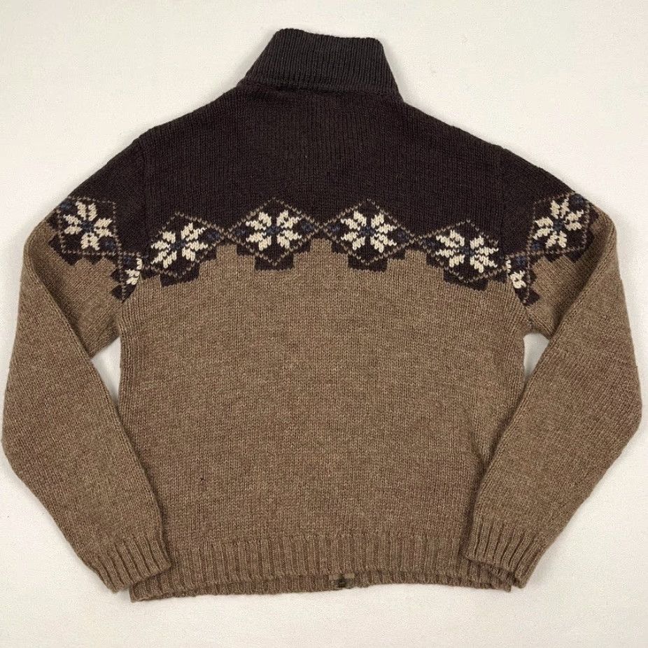 Vintage VINTAGE Paul Harris Cardigan Sweater Women XL Brown Fair Isle Full Zip Wool Knit Set Casual, Workwear, Party Womens Size XL / US 12-14 / IT 48-50 - 7 Thumbnail