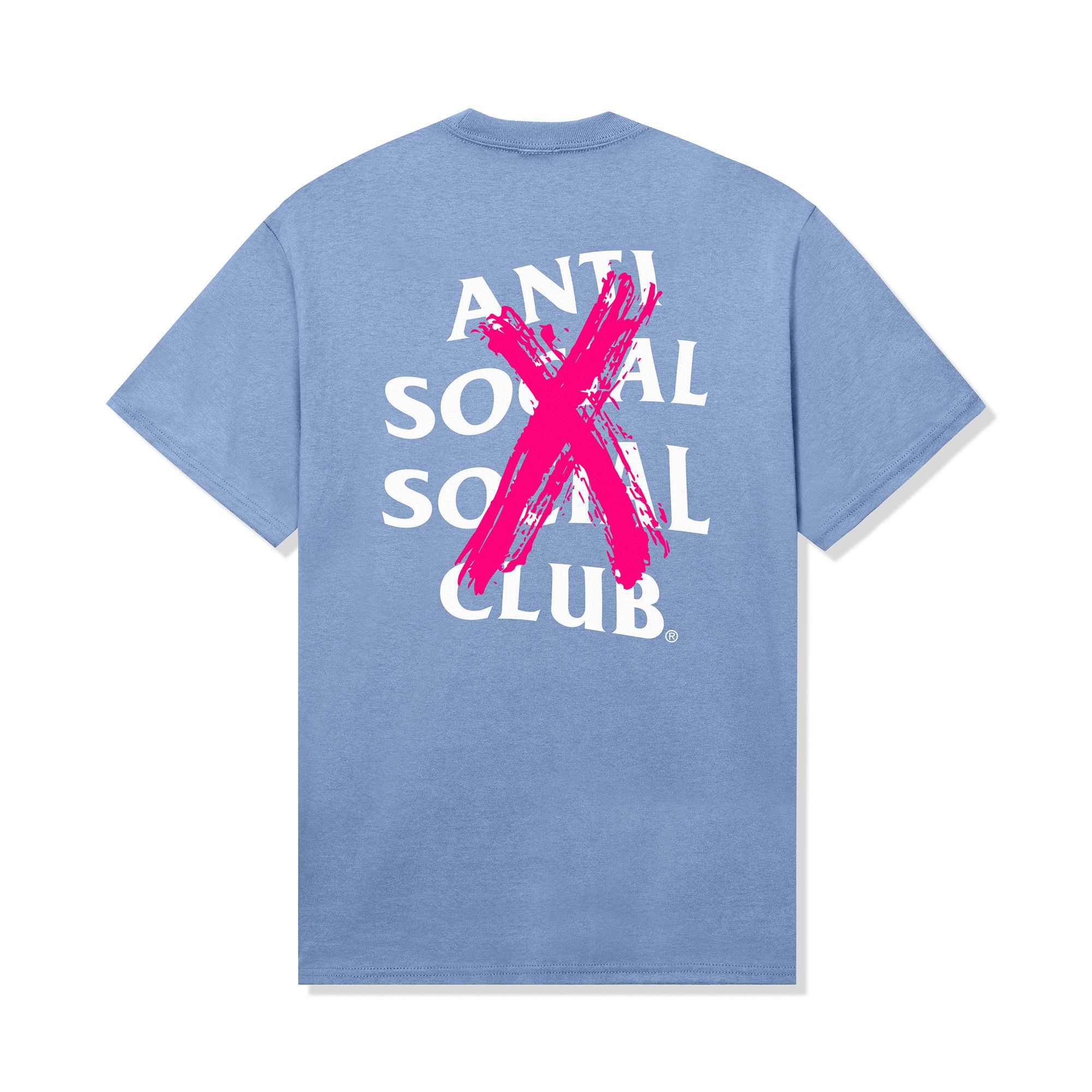 Anti Social Social Club Cancelled Tee Baby Blue Vip Drop Tops