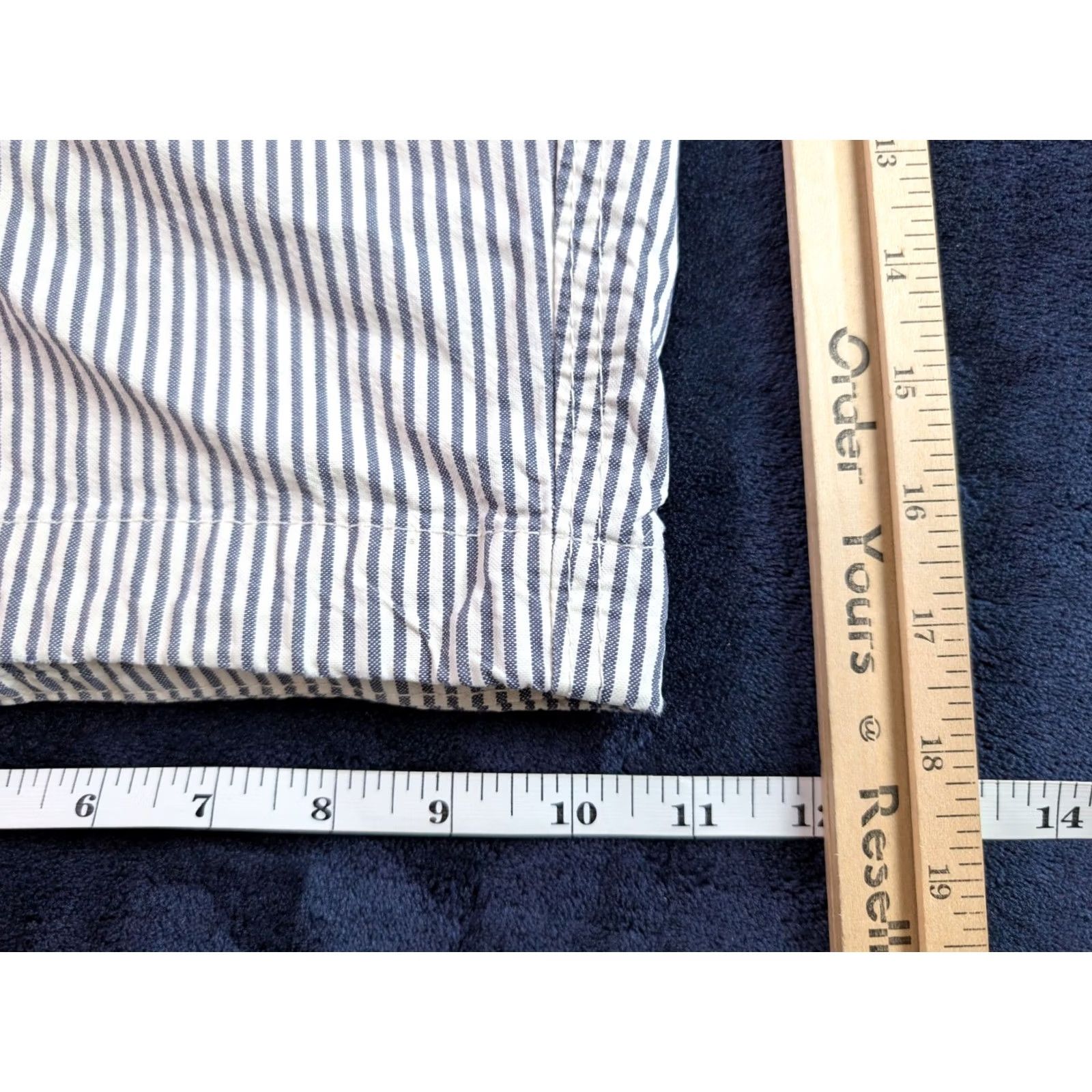 Abercrombie & Fitch Abercrombie & Fitch Shorts Mens 34 Button Fly Striped Cotton White Gray Classic Chino Pocket Pockets Blue 34 Mens Size US 34 / EU 50 - 7 Thumbnail