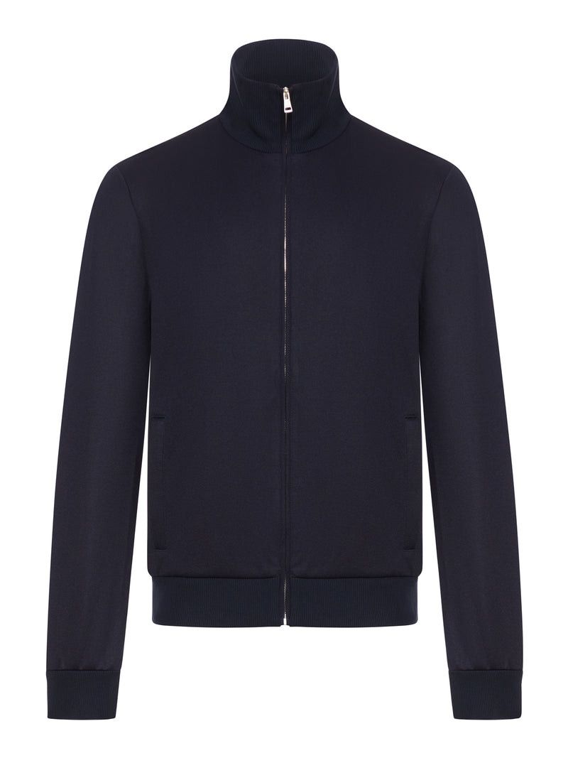 TECHNICAL JERSEY JACKET WITH ZIP AND WEB TAPE
