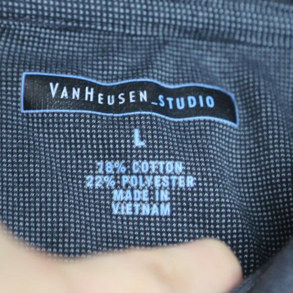 Vintage Vintage VanHeusen-Studio Men's Collared Long Sleeve Size US L / EU 52-54 / 3 - 3 Thumbnail