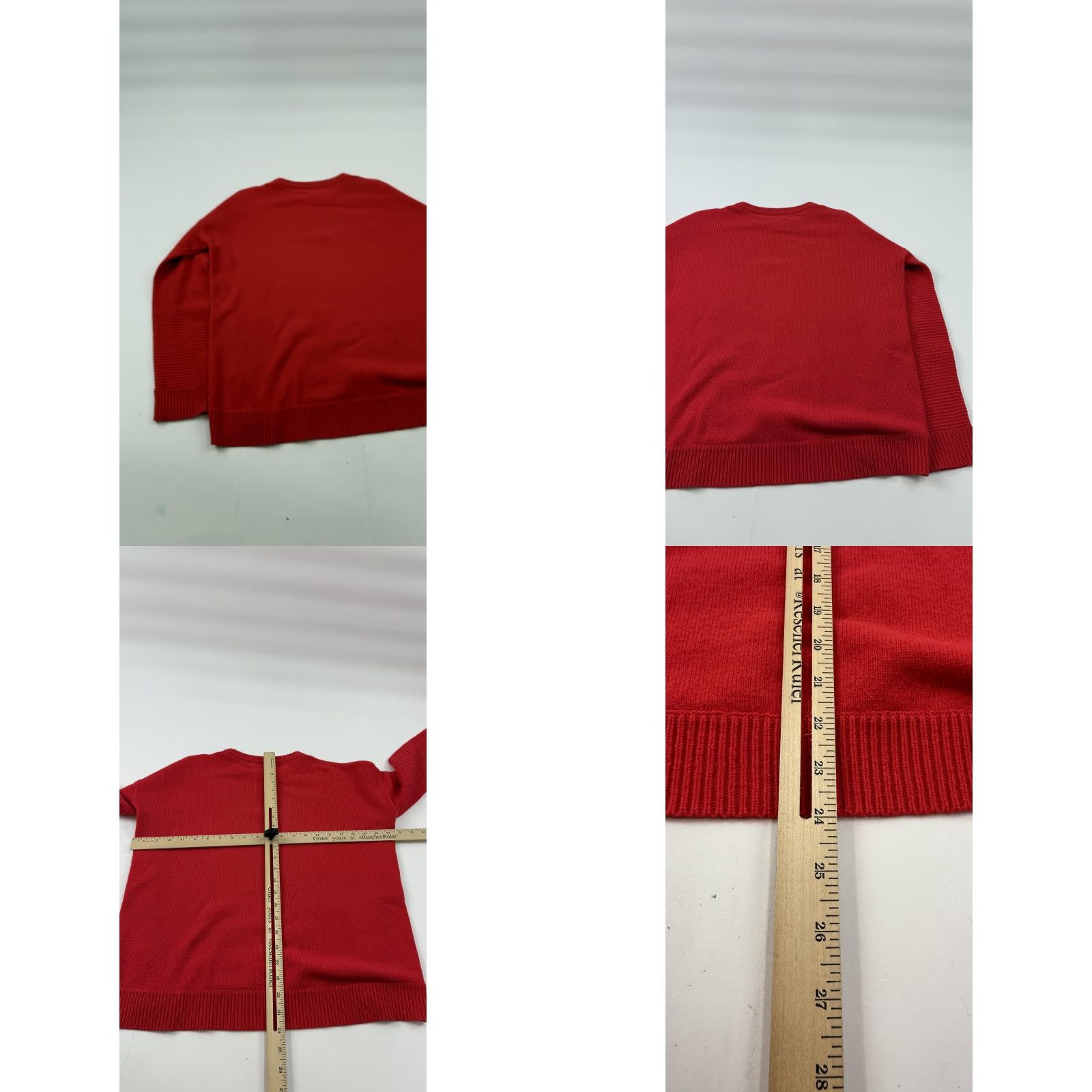 J.Crew J.Crew Sweater Womens Small Red 100% Wool Crewneck Side Zip Pullover Knit Size S / US 4 / IT 40 - 9 Thumbnail