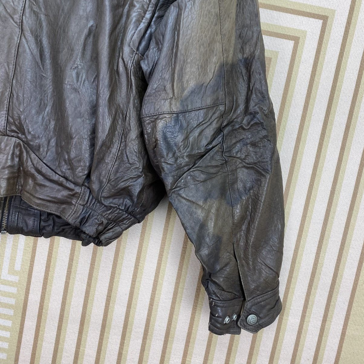 Japanese Brand 🫶 vintage Robert Comstock leather Bomber jacket Size US M / EU 48-50 / 2 - 9 Thumbnail