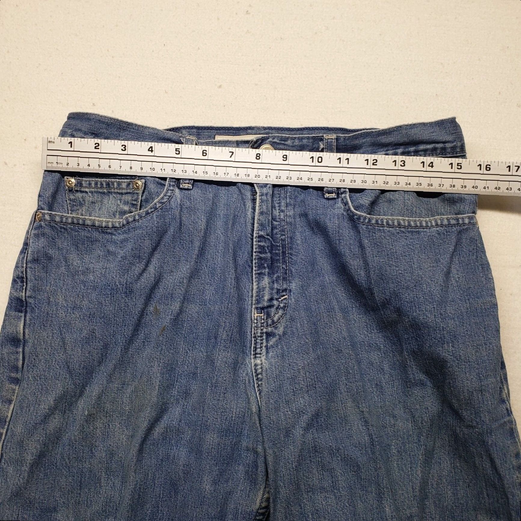Denime SONOMA Jeans Denim Loose Mid-Rise Blue 8 Women Adult Regular Stretch Pants - Medium Wash Size 30" / US 8 / IT 44 - 5 Thumbnail