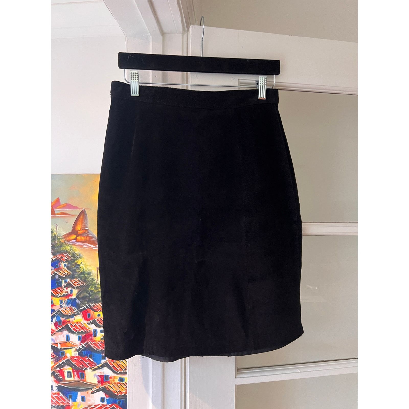 Other Vintage Winlit Short Suede Leather Skirt, Medium Size 28" / US 6 / IT 42 - 1 Thumbnail
