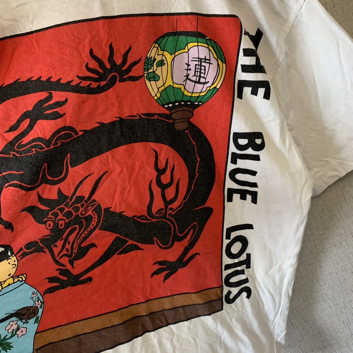 Cartoon Network × Vintage Vintage The Adventures Of Tin Tin The Blue Lotus T-Shirt Size US L / EU 52-54 / 3 - 6 Thumbnail