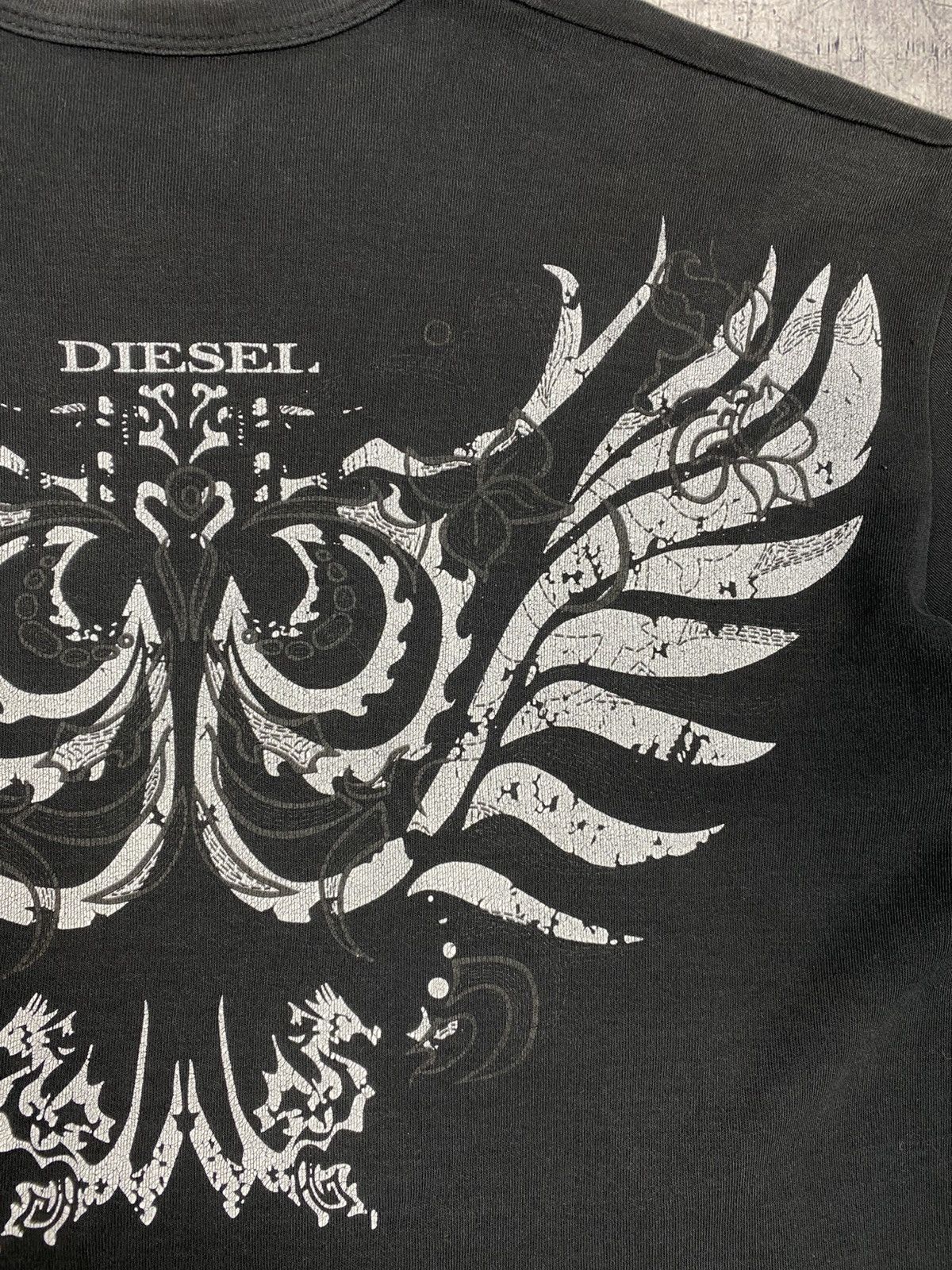 Diesel Vintage Diesel Archival Graphic Wing T-Shirt Faded Black Size US L / EU 52-54 / 3 - 7 Thumbnail