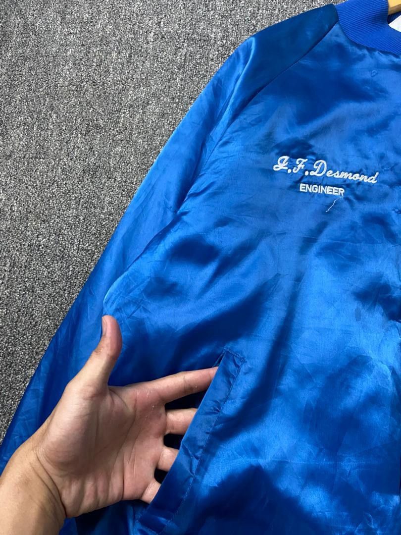 Japanese Brand West Ark Brand Embroidered Satin Bomber Jacket (203) Size US L / EU 52-54 / 3 - 7 Thumbnail