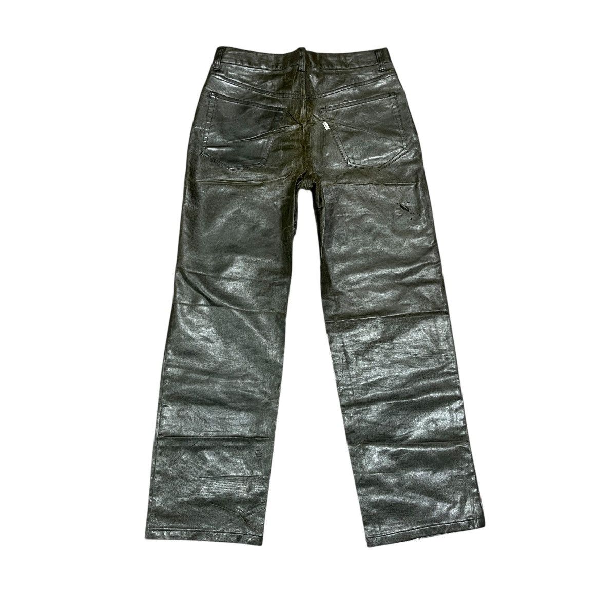 Beams Japan Vtg Beams Japan Super High Rise Straight Vinyl Fabric Pants Size US 31 - 9 Thumbnail