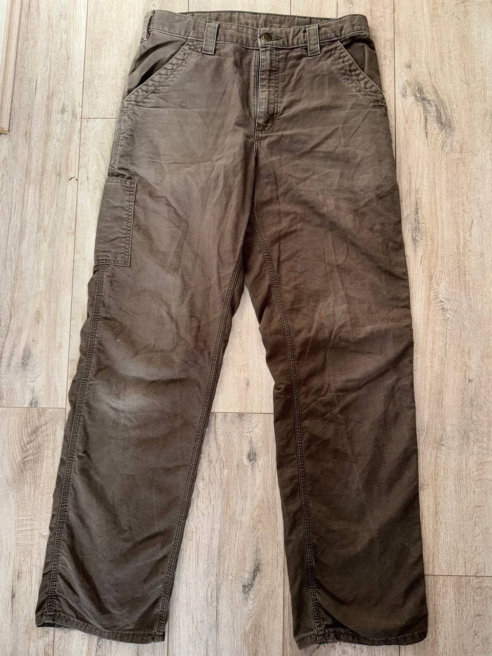 Carhartt × Vintage RARE vintage Carhartt hard cotton work pants Y2K Size US 32 / EU 48 - 3 Thumbnail
