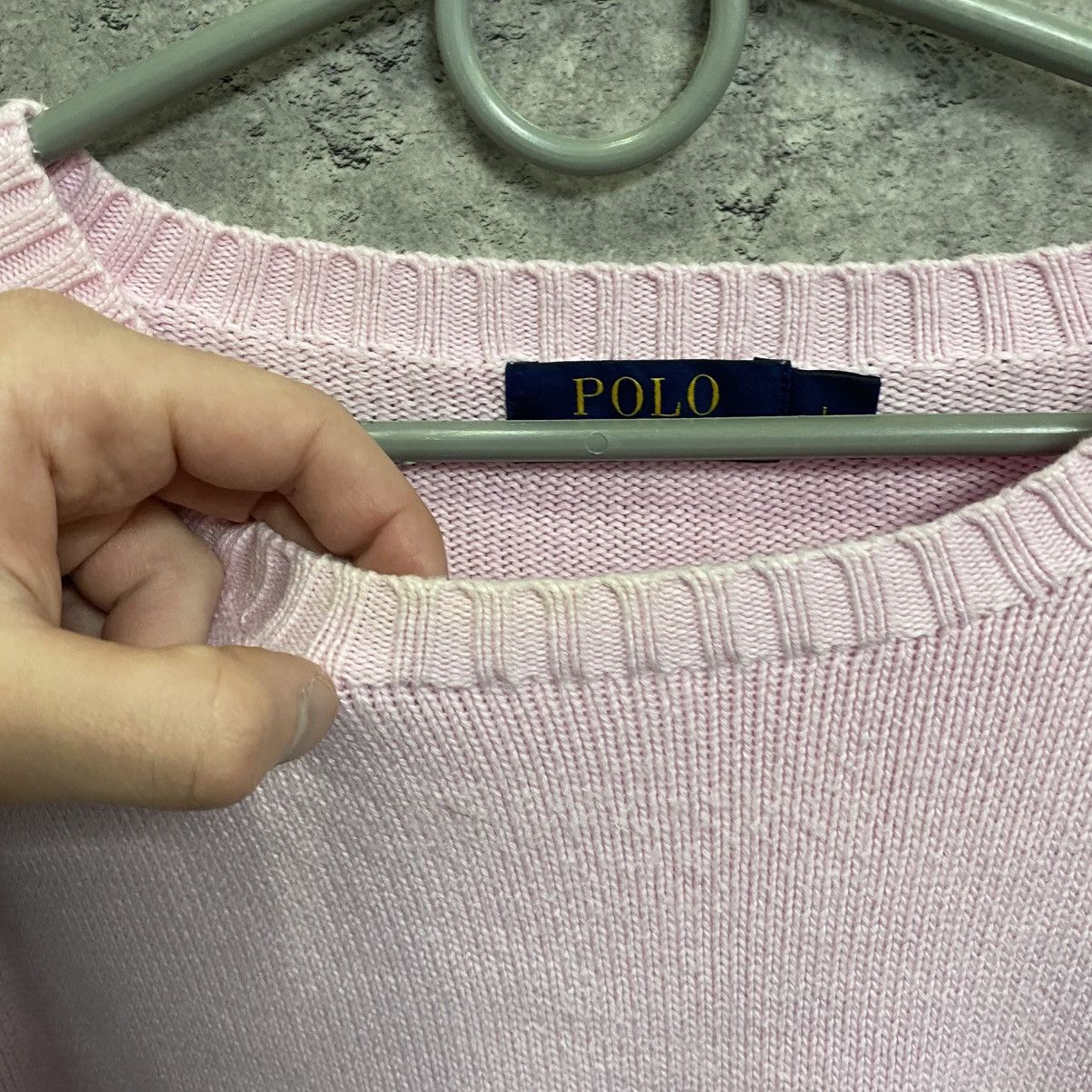 Polo Ralph Lauren Vintage Polo Ralph Lauren Sweater Pink Pony Crew Neck Y2K Size US L / EU 52-54 / 3 - 5 Thumbnail