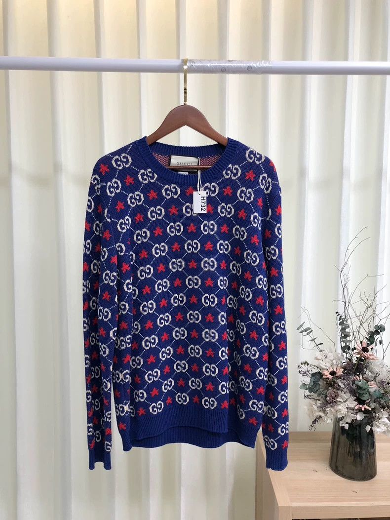 Gucci Gucci Double G star jacquard men's and women's wool sweater Size US M / EU 48-50 / 2 - 2 Thumbnail