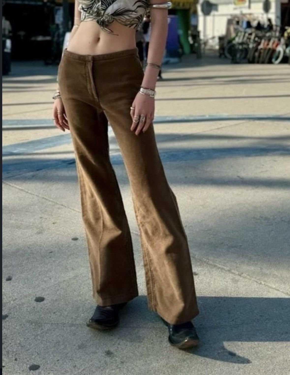 Balenciaga VINTAGE BALENCIAGA BRUSHED COTTON LOW RISE WIDE LEG TROUSER Size 32" / US 10 / IT 46 - 1 Thumbnail