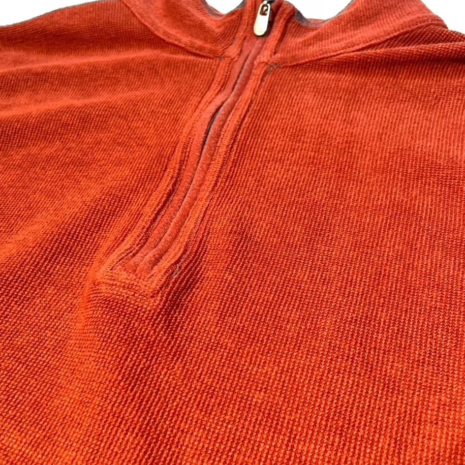 Tommy Bahama VINTAGE Tommy Bahama Sweater Mens 2XL Orange 1/4 Zip Pullover Henley Casual Shirt/Top Size US XXL / EU 58 / 5 - 2 Thumbnail