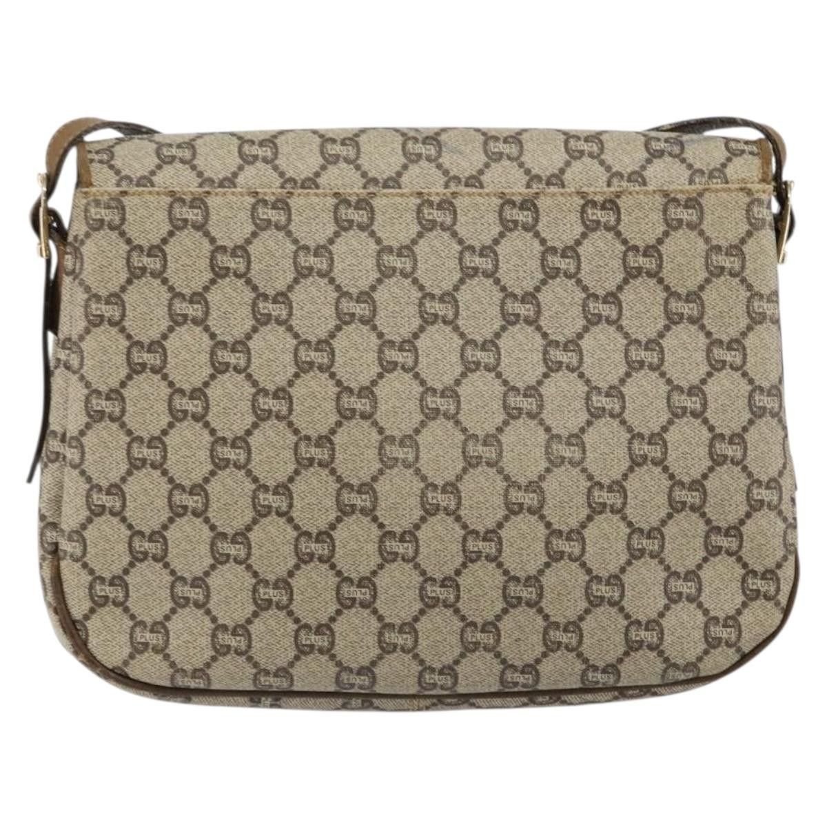 Gucci GUCCI GG Plus Canvas Shoulder Bag Pvc Leather Beige Size ONE SIZE - 3 Thumbnail